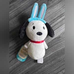 Hallmark Itty Bittys Easter Snoopy Blue Bunny Ears Peanuts 4" Mini Plush NWT